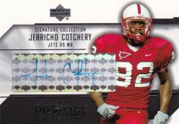 2004 Upper Deck Chicago Bears Jerricho Cotchery Diamond Pro Sigs Signature Collection