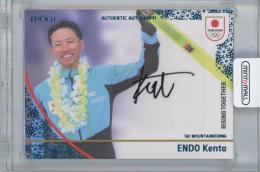 2024 EPOCH TEAM JAPAN -TEAM JAPAN WINTER ATHLETES 2026- / 遠藤健太(スキーモ) スカイブルー箔版AUTHENTIC AUTOGRAPH直筆サインカード 【13/23】