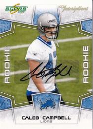 2008 Score Denver Broncos Caleb Campbell Inscriptions 113/250