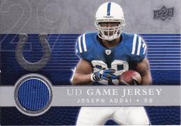 2008 Upper Deck San Diego Chargers Joseph Addai Game Jerseys