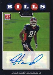 2008 Topps Chrome Dallas Cowboys James Hardy Rookie Autographs