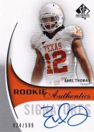 2010 SP Authentic Buffalo Bills Earl Thomas Autographs 034/599