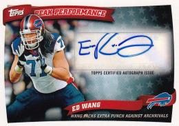 2010 Topps Peak Performance Denver Broncos Ed Wang Autographs