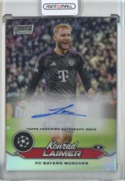 2023-24 Stadium Club Chrome UEFA Champions League Konrad Laimer Chrome Autographs #CAKL FC Bayern Munchen