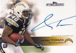 2011 Topps Precision Tampa Bay Buccaneers Jordan Todman Autographs