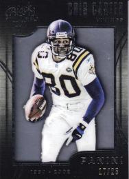 2015 Panini Black Gold Tennessee Titans Cris Carter Base White Gold Foilパラレル版 17/25