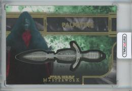 2022 Topps Star Wars Masterwork  Palpatine Tools and Technology Medallion Green Parallels 45/99