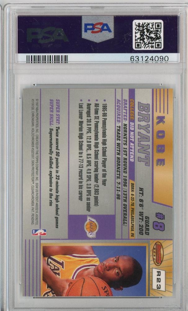 ミントモール / MINT 吉祥寺店 / 1996-97 Bowman's Best Los Angeles Lakers Kobe Bryant  #R23 RC 【PSA8.5】