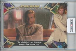 2022 Topps Star Wars Masterwork  Be mindful of your thoughts, Anakin, they betray you. The Quotes of Obi-Wan Kenobi Canvas Parallels 13/25