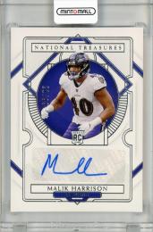 2020 PANINI National Treasures #105 Rookie Signatures RC Malik Harrison Baltimore Ravens 【21/99】