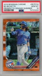 2019 Topps Bowman Chrome Bo Bichette Chrome Prospects Orange Shimmer #BCP-234 【05/25】【PSA10】 Toronto Blue Jays