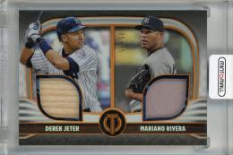 2022 Topps Tribute Derek Jeter/Mariano Rivera Dual Relics 2 Orange #DR2-JR ※傷あり【05/25】 New York Yankees