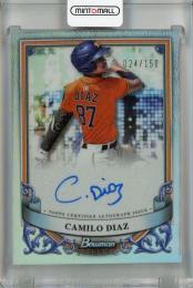 2024 Topps Bowman Sterling Camilo Diaz Prospect Autographs Refractors #PA-CD ※裏面初期傷あり【024/150】 Houston Astros