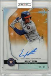 2020 TOPPS Bowman Sterling Jeremy Pena Prospects Autograph Orange Refractor #BSPA-JP【05/75】 Houston Astros