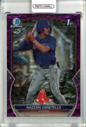 2023 Bowman Chrome Draft Boston Red Sox Nazzan Zanetello Fuschia Lunar Refractors 199/199