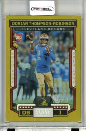 2023 Panini Score  Dorian Thompson Robinson Rookie Base Gold Zone Parallel 17/50