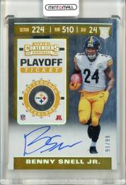 2019 Panini Contenders  Benny Snell Jr. Rookie Playoff Ticket Autograph 91/99