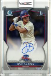 2023 Bowman Chrome Draft Philadelphia Phillies Devin Saltiban Autographs