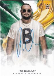 2019 Topps WWE Undisputed  Bo Dallas Autographs Greenパラレル版 06/50