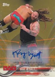 2018 Topps WWE Then Now Forever  Bray Wyatt Autographs Goldパラレル版 04/10