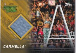 2018 Topps WWE Then Now Forever  Carmella Money in the Bank 2017 Mat Relics Goldパラレル版 07/10