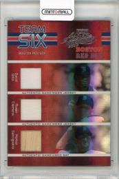 2005 PLAYOFF Absolute Memorabilia Wade Boggs/Roger/Clemens/Nomar Garciaparra/Rickey Henderson/Jason Varitek/David Ortiz Team Six Swatch Single Spectrum #TS22【27/75】 Boston Red Sox