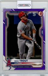 2021 Bowman Mike Trout #17 Purple Border【114/250】 Los Angeles Angels ※表面右上に傷ありの為状態要確認