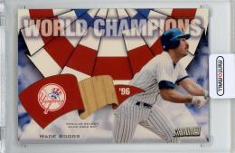 2001 Topps Stadium Club Wade Boggs #WC-WB World Champions Game-Used Bat Card New York Yankees
