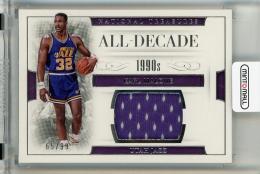 2016-17 Panini National Treasures Karl Malone All-Decade Materials #16【65/99】