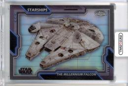 2024 Topps Chrome Star Wars “ The Millennium Falcon ” #S-1 The Millennium Falcon Starships Refractor《Near MINT》