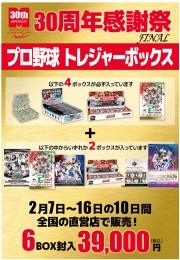 【プロ野球福袋】 MINT30周年記念 プロ野球トレジャーボックス 未開封6ボックス入り 【12個限定!】 千葉店ver.