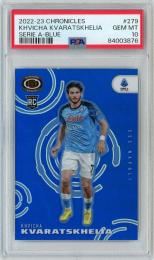 2022-23 Panini Chronicles Serie A Soccer Khvicha Kvaratskhelia Serie A/Blue/RC/#279【23/49】【PSA10】 SSC Napoli