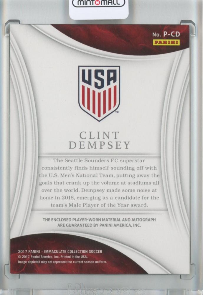 PANINI IMMACULATE SOCCER デンプシー　サイン PANINI IMMACULATE SOCCER デンプシー サイン