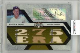 2011 TOPPS Triple Threads Whitey Ford Relic Autographs Gold #TTAR168【1/9】《全体的にやや難あり》 New York Yankees