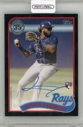 2024 TOPPS Series2 Junior Caminero 1989 Topps Autographs Black #89BA2JCO【046/199】 Tampa Bay Rays