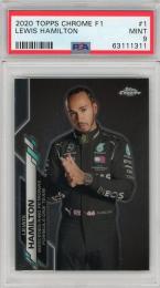 2020 Topps Chrome Formula 1 Racing Mercedes-AMG Petronas Lewis Hamilton Base (PSA 9)