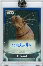 2021 TOPPS STAR WARS Signature Series  Nick Kellington (As Klaud) Autograph 45/50