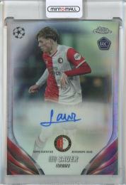 2023-24 Topps Chrome UEFA Club Competitions Leo Sauer Chrome Autographs #CALSA Feyenoord