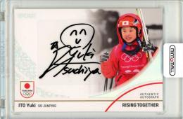 2024 TEAM JAPAN オフィシャルトレーディングカード WINTER OLYMPIANS 伊藤有希 AUTHENTIC AUTOGRAPH ホログラムA箔 45枚限定【02/45】スキー・ジャンプ