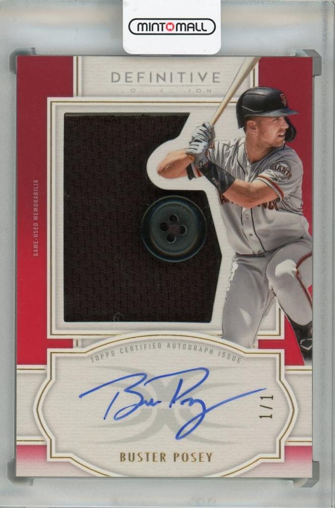 ミントモール / MINT 浦和店 / 2020 Topps Definitive Collection San Francisco Giants Buster  Posey Base Autograph Relic Collection Jersey Button (パラレル版)(1of1!) 1/1