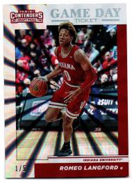 2019-20 PANINI Contenders Draft Picks Game Day Tickets Fame / ROMEO LANGFORD 【1/5】