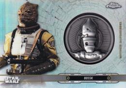 2019 Topps Star Wars Chrome Legacy  Bossk - IG-88 Droid Commemorative Medallion Relics  68/99