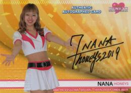 2019 BBM チアリーダーカード DANCING HEROINE -舞-  NANA(HONEYS) 直筆サインカード 39/60