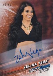 2019 TOPPS WWE Smackdown Live Wrestling Orange Parallel Autograph / Zelina Vega 【47/50】
