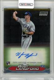 2024 TOPPS Stadium Club Chrome Wyatt Langford Autographs #SCCAWL Texas Rangers