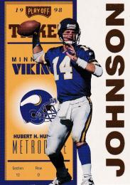 ※縁焼け有 画像参照 1998 Playoff Contenders  Minnesota Vikings Brad Johnson Ticket #45 Goldパラレル版 12/25