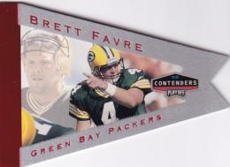 ※縁焼け有 画像参照 1998 Playoff Contenders  Green Bay Packers Brett Favre Pennants Red Foilパラレル版