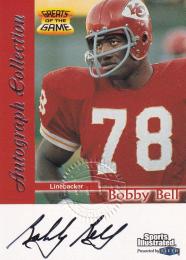 ※縁焼け有 画像参照 1999 Sports Illustrated Kansas City Chiefs Bobby Bell Autographs