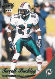 ※縁焼け有 画像参照 1999 Pacific  Miami Dolphins Terrell Buckley #207 Copper パラレル版 19/99