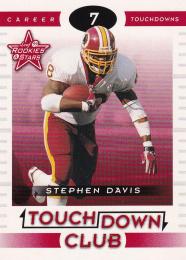 ※縁焼け有 画像参照 1999 Leaf Rookies and Stars Washington Redskins Stephen Davis Touchdown Club 0178/1000